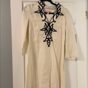 Lilly Pulitzer cream colored tunic dress 10